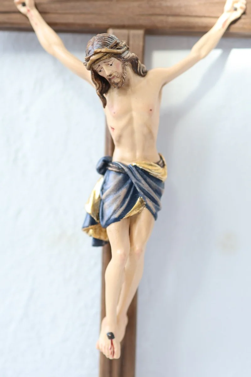 Stehkreuz Siena, handgeschnitzt, Echtholz, 33cm - Image 2