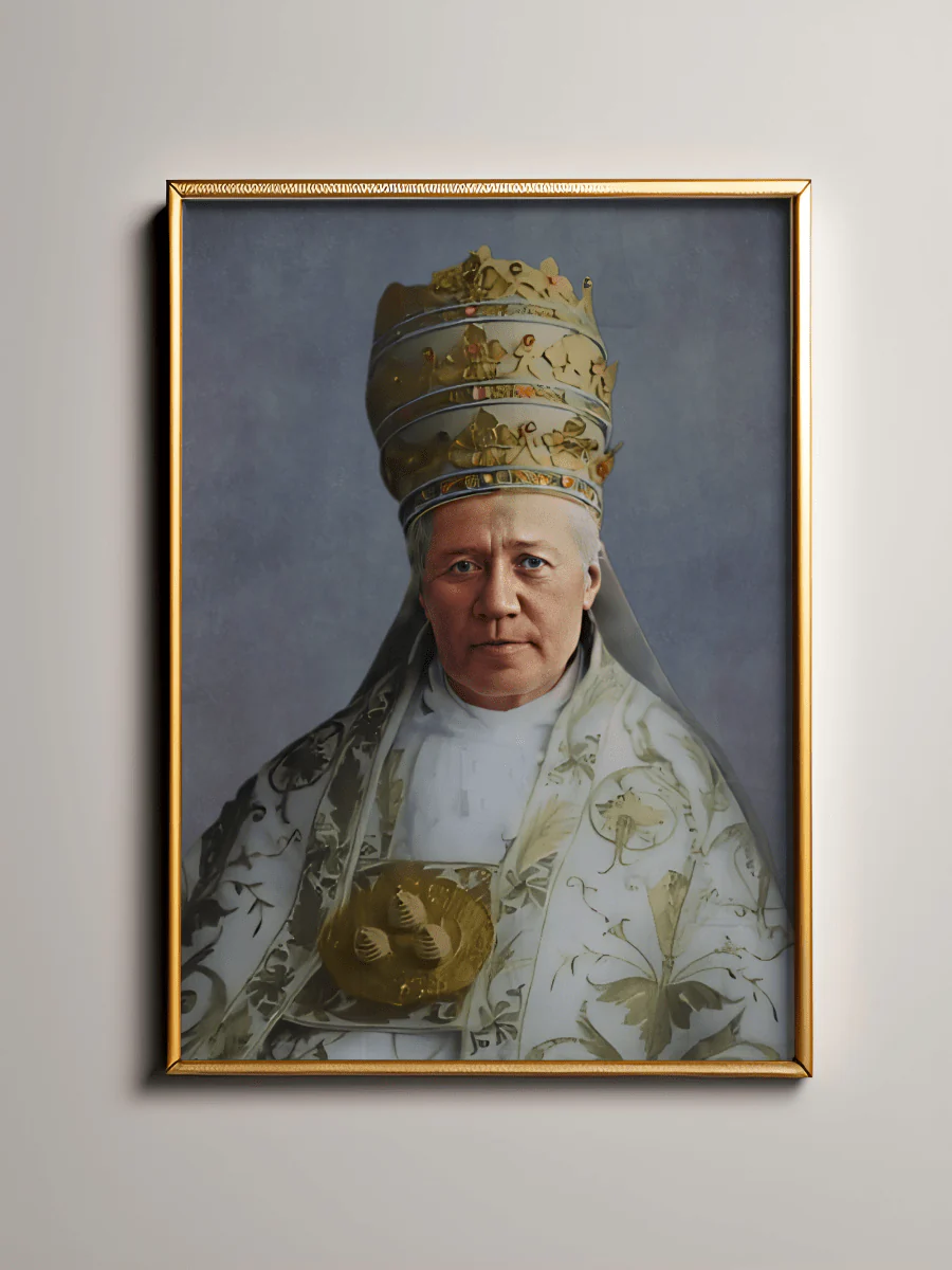 Hl. Papst Pius X. Portrait Wandbild