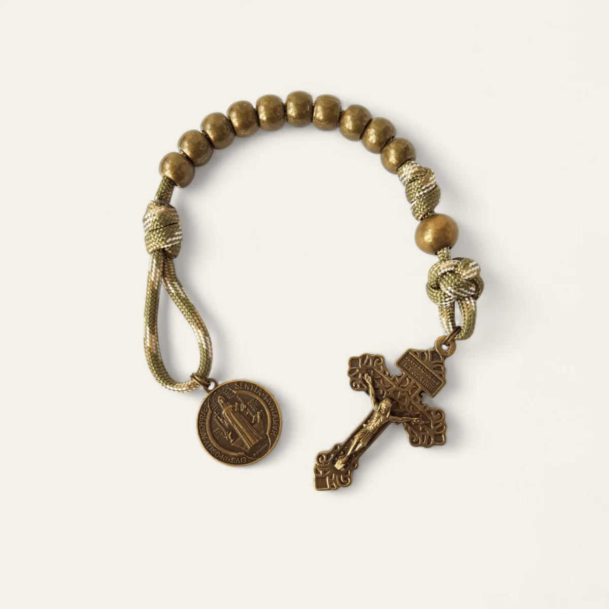 Fingerrosenkranz Paracord bronze/camouflage - Image 2