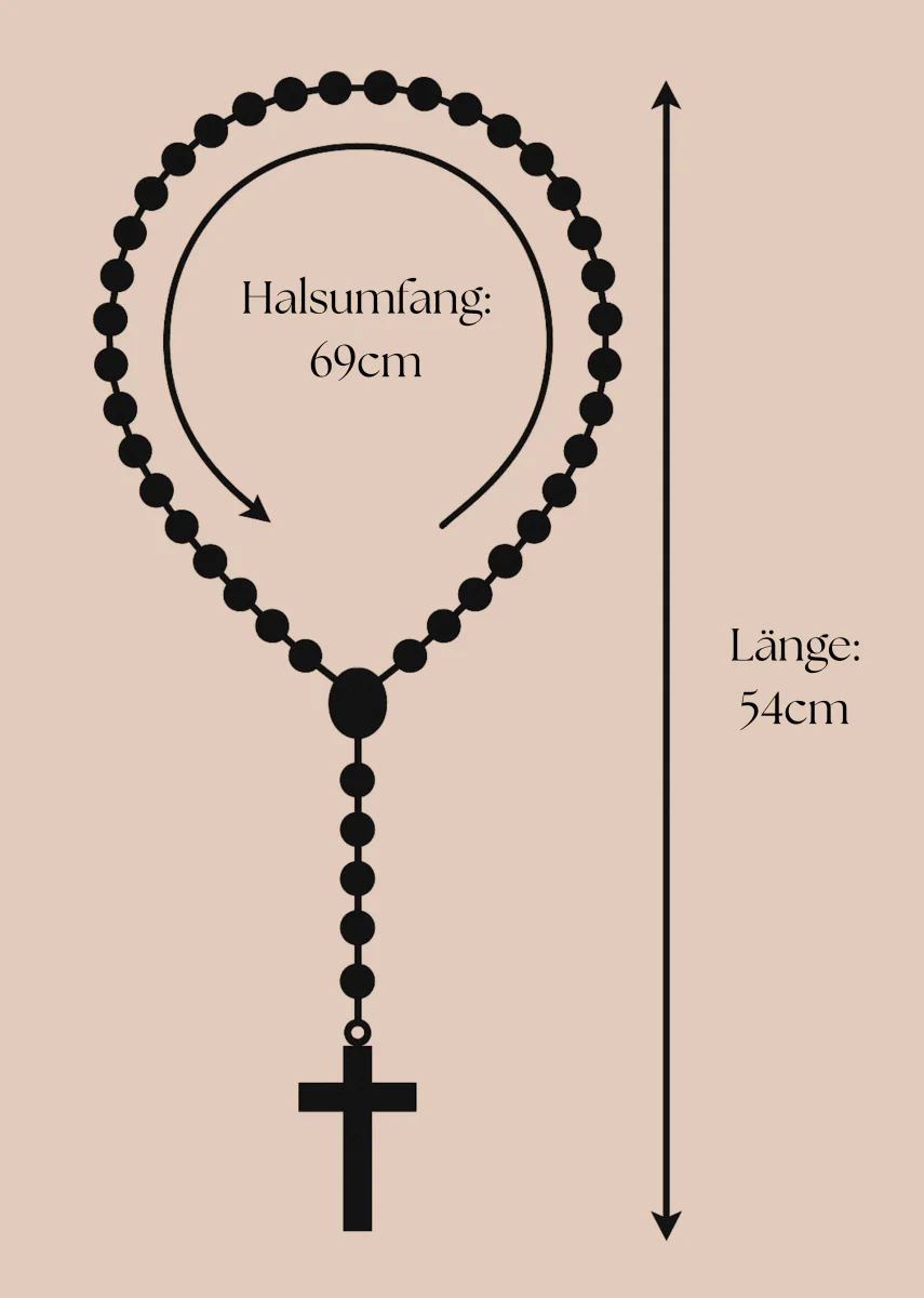 Rosenkranz Lavasteinperlen schwarz/anthrazit - Image 7