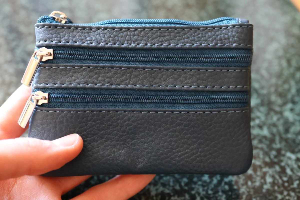Rosenkranz Tasche Leder Dunkelblau – Echtleder - Image 4