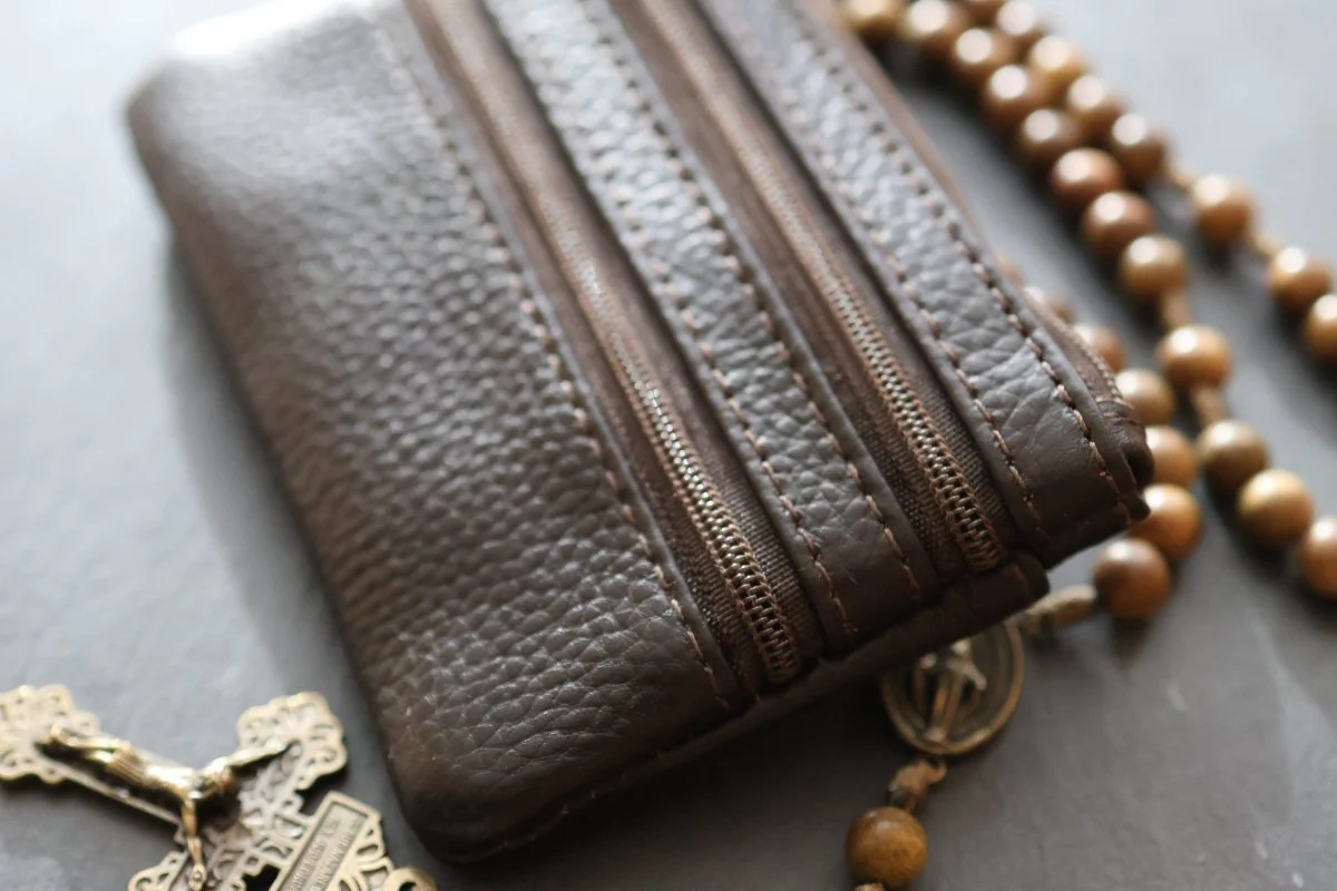 Rosenkranz Tasche Leder Dunkelbraun – Echtleder - Image 4