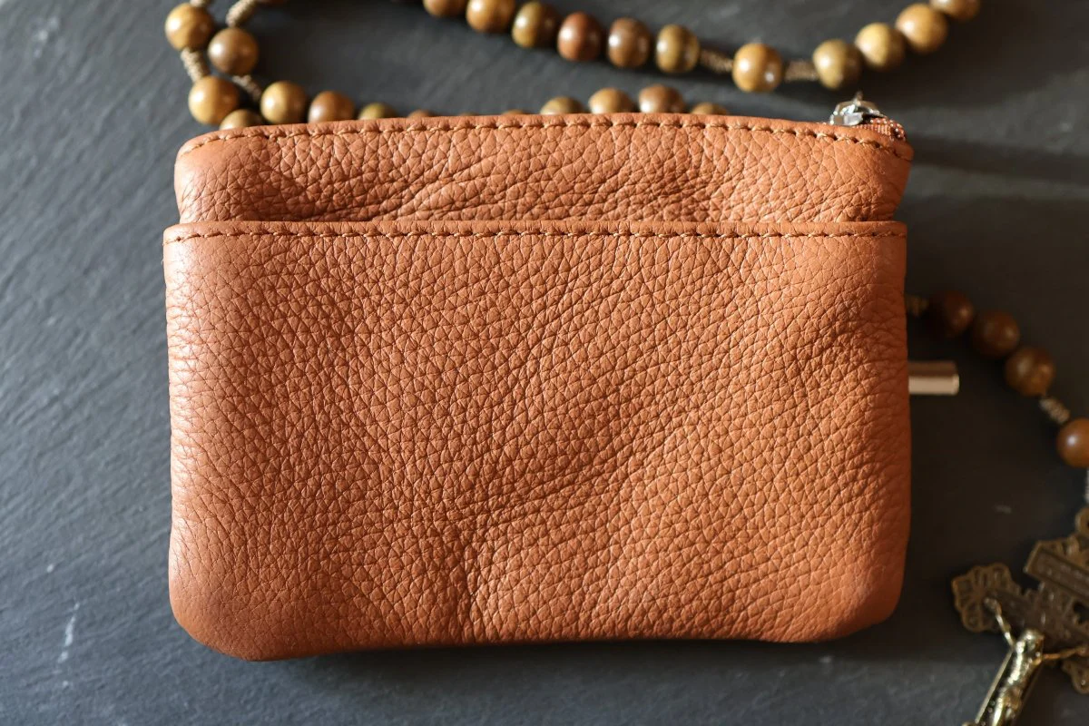 Rosenkranz Tasche Leder Hellbraun – Echtleder - Image 4