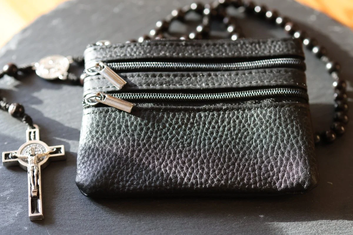 Rosenkranz Tasche Leder Schwarz – Echtleder - Image 4