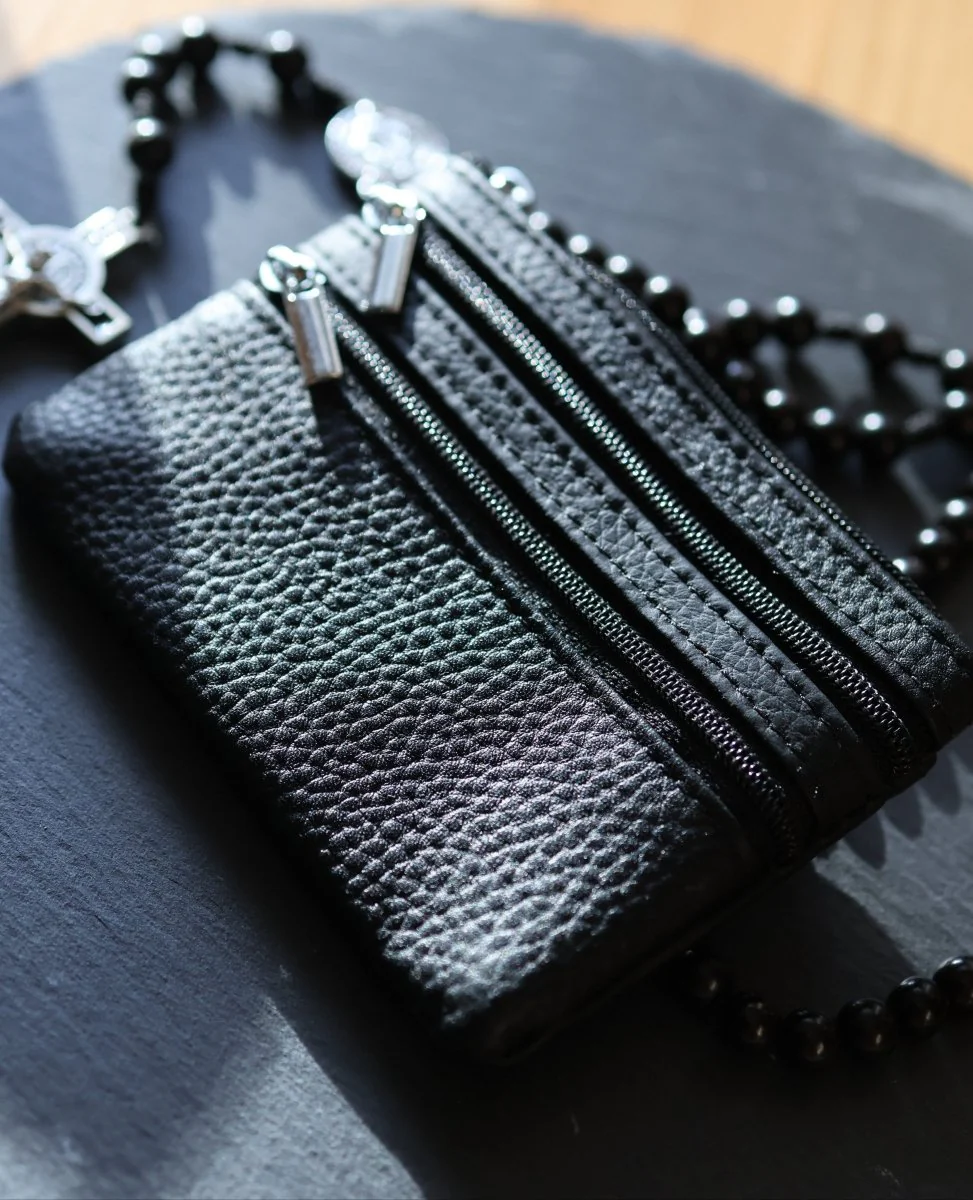 Rosenkranz Tasche Leder Schwarz – Echtleder - Image 6