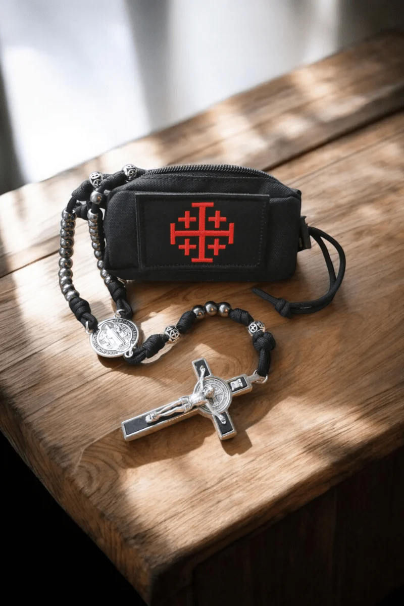 Paracord Rosenkranz Tasche Schwarz – MOLLE & Klett - Image 3